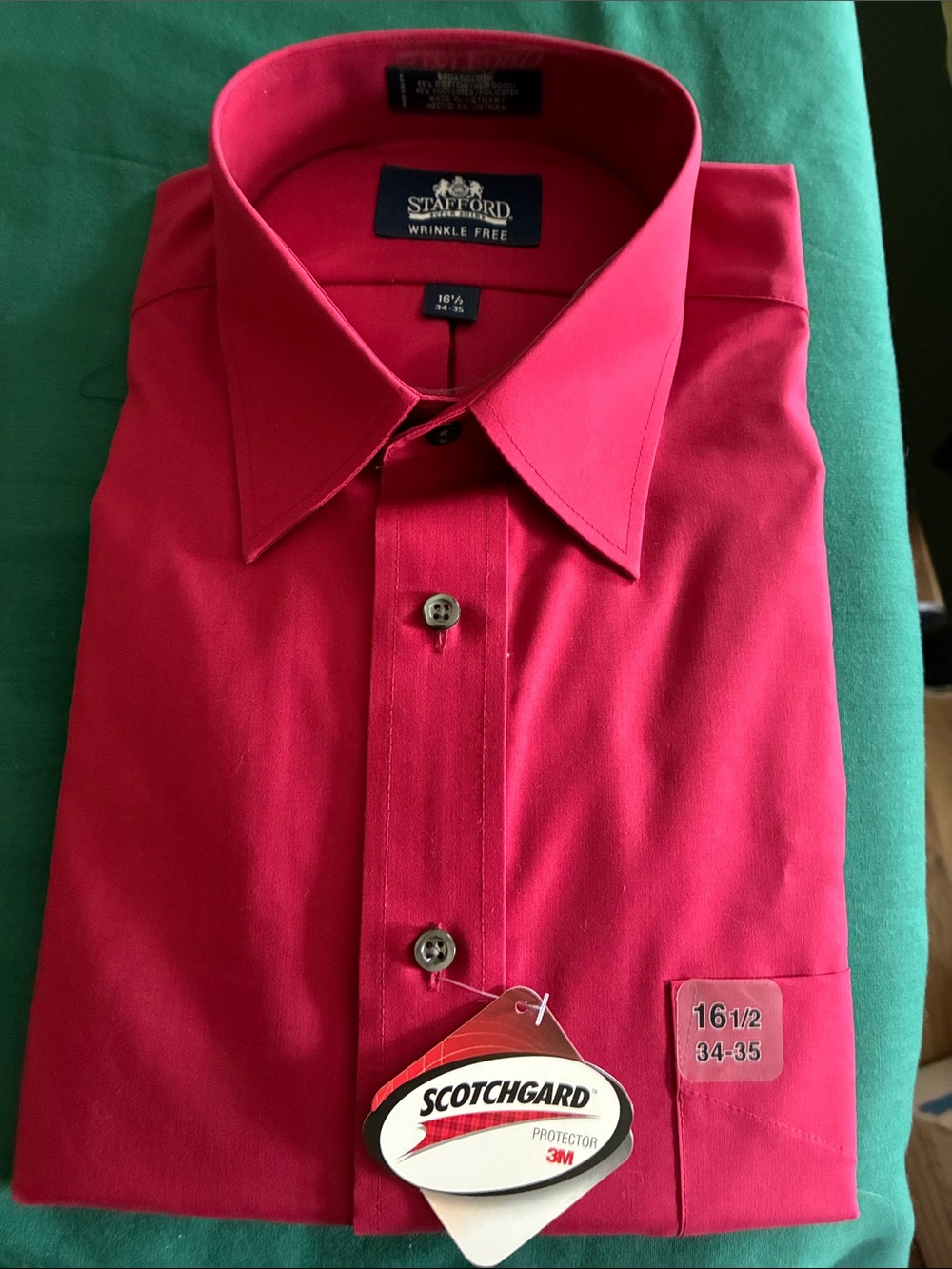 Stafford Men’s Dress Shirt in Vibrant Pink